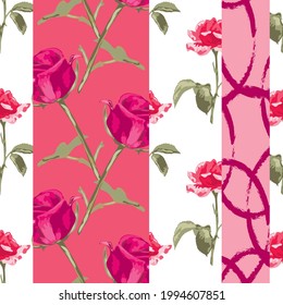 Diseño elegante y sin fisuras con flores y elementos de diseño. Patrón floral para invitaciones, tarjetas, impresiones, envolturas de regalo, manufactura, textiles, tejidos, papel pintado
