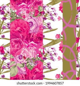 Elegant seamless pattern with flowers, design elements. Floral  pattern for invitations, cards, print, gift wrap, manufacturing, textile, fabric, wallpapers