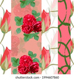 Elegant seamless pattern with flowers, design elements. Floral  pattern for invitations, cards, print, gift wrap, manufacturing, textile, fabric, wallpapers