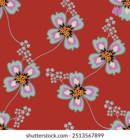 Elegant seamless pattern with flowers, design elements. Floral pattern