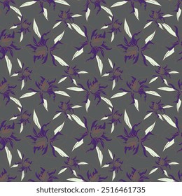 Elegant seamless pattern with flowers, design elements. Floral pattern