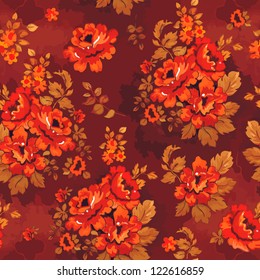 Elegant Seamless pattern with flowers. Elegance Floral vector illustration.