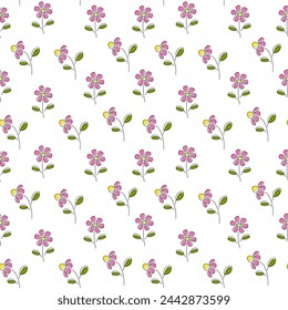 Elegant seamless pattern with flowers. Great for fabric, textile, wallpaper
