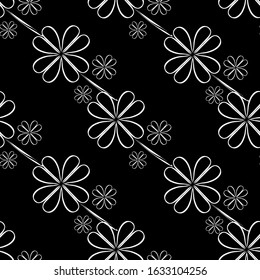 Elegant seamless pattern with four leaf clovers, design elements. Floral pattern for invitations, cards, print, gift wrap, manufacturing, textile, fabric, wallpapers. St Patrick