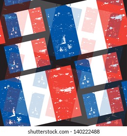 elegant seamless pattern with French Republic flag
