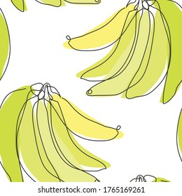 Diseño elegante y sin fisuras con frutas y elementos de diseño. Patrón de fruta para invitaciones, tarjetas, impresión, envoltura de regalo, manufactura, textiles, tela, papel pintado, menú café. Estilo de arte de línea continuo
