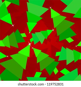elegant seamless pattern with funny trees for your christmas and new year design