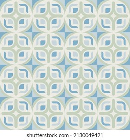 Elegant seamless pattern in gentle colors. Overlapping polygons, shapes, segments, stripes are grouped and arranged in a certain order. Vector.