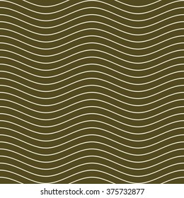 Elegant seamless pattern of gently curved horizontal lines. Endless abstract print of thin wavy stripes. Long wavelength. Simple contrasting background. Vector illustration for fabric, paper and other