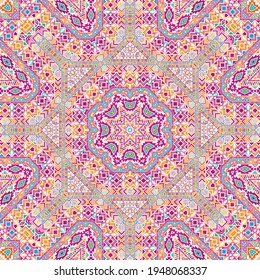 Elegant seamless pattern with geometric elements structure. Graphic asian design. Wallpaper print. Small elements background. Vector scrapbook ornament.