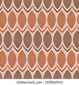 Elegant seamless pattern geometric petals vector illustration. Abstract stylish background.