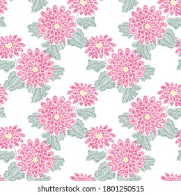 Elegante y sin fisuras con flores gerbera, elementos de diseño. Patrón floral para invitaciones, tarjetas, impresiones, envoltura de regalo, manufactura, textiles, tela, papel pintado. Estilo de bordado