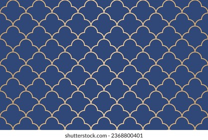Elegant seamless pattern with gold line rhombus, repeat background for wallpaper, card, print, vector illustration.