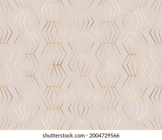 Elegantes, nahtloses Muster mit goldgepresster, rhombus-Fliese.