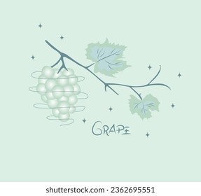 Elegante patrón impecable con uvas, elementos de diseño. Patrón de fruta para invitaciones, tarjetas, impresión, envoltura de regalo, fabricación, textiles, tela, papel pintado, diseño de camisetas para textiles 