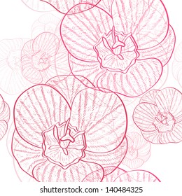 elegant seamless pattern with hand drawn flowers for your design
