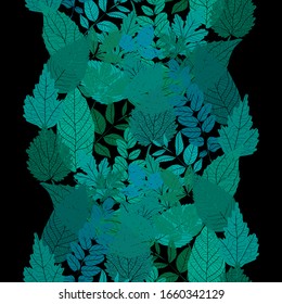 Elegant seamless pattern with hand drawn leaves, design elements. Floral  pattern for invitations, cards, print, gift wrap, manufacturing, textile, fabric, wallpapers