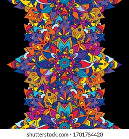 Elegant seamless pattern with hand drawn mandalas, design elements. Mandala pattern for invitations, greeting cards, scrapbooking, print, gift wrap, manufacturing