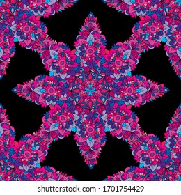 Elegante patrón impecable con mandalas dibujadas a mano, elementos de diseño. Patrón de Mandala para invitaciones, tarjetas de felicitación, reserva de chatarra, impresión, envoltura de regalo, fabricación
