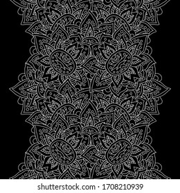 Elegante patrón impecable con mandalas dibujadas a mano, elementos de diseño. Patrón de Mandala para invitaciones, tarjetas de felicitación, reserva de chatarra, impresión, envoltura de regalo, fabricación