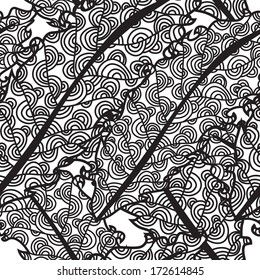 elegant seamless pattern with hand drawn decorative feathers, design element