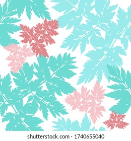 Patrón elegante sin fisuras con hojas dibujadas a mano, elementos de diseño. Patrón floral para invitaciones, tarjetas, impresiones, envolturas de regalo, manufactura, textiles, tejidos, papeles pintados