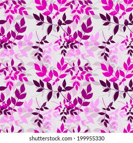 Elegant seamless pattern with hand drawn decorative leaves, design elements. Floral pattern for wedding invitations, greeting cards, scrapbooking, print, gift wrap, manufacturing.