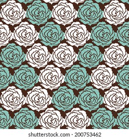 Elegant seamless pattern with hand drawn decorative roses, design elements. Floral pattern for wedding invitations, greeting cards, scrapbooking, print, gift wrap, manufacturing.