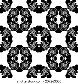 Elegant seamless pattern with hand drawn decorative flowers, design elements. Floral pattern for wedding invitations, greeting cards, scrapbooking, print, gift wrap, manufacturing.