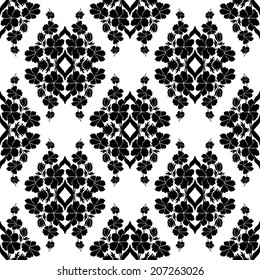 Elegant seamless pattern with hand drawn decorative flowers, design elements. Floral pattern for wedding invitations, greeting cards, scrapbooking, print, gift wrap, manufacturing.