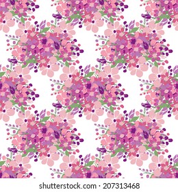 Elegant seamless pattern with hand drawn decorative flowers, design elements. Floral pattern for wedding invitations, greeting cards, scrapbooking, print, gift wrap, manufacturing.