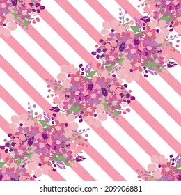 Elegant seamless pattern with hand drawn decorative flowers, design elements. Floral pattern for wedding invitations, greeting cards, scrapbooking, print, gift wrap, manufacturing.