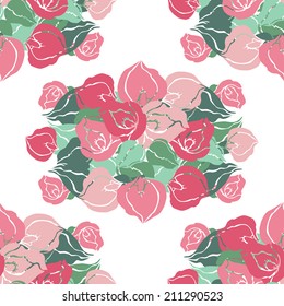Elegant seamless pattern with hand drawn decorative calla flowers, design elements. Floral pattern for wedding invitations, greeting cards, scrapbooking, print, gift wrap, manufacturing.