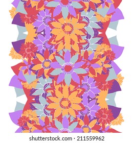 Elegant seamless pattern with hand drawn decorative sunflowers, design elements. Floral pattern for wedding invitations, greeting cards, scrapbooking, print, gift wrap, manufacturing.