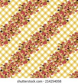 Elegant seamless pattern with hand drawn decorative flowers, design elements. Floral pattern for wedding invitations, greeting cards, scrapbooking, print, gift wrap, manufacturing.