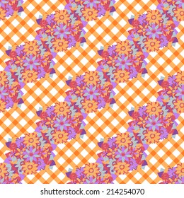 Elegant seamless pattern with hand drawn decorative sunflowers, design elements. Floral pattern for wedding invitations, greeting cards, scrapbooking, print, gift wrap, manufacturing.
