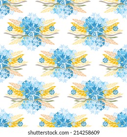 Elegant seamless pattern with hand drawn decorative flowers, design elements. Floral pattern for wedding invitations, greeting cards, scrapbooking, print, gift wrap, manufacturing.