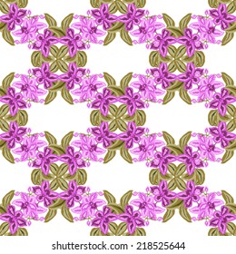 Elegant seamless pattern with hand drawn decorative orchid flowers, design elements. Floral pattern for wedding invitations, greeting cards, scrapbooking, print, gift wrap, manufacturing.
