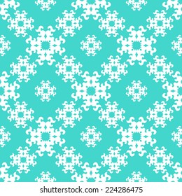 Elegant seamless pattern with hand drawn decorative snowflakes, design elements. Winter patterns for holiday invitations, greeting cards, scrapbooking, print, gift wrap, manufacturing.