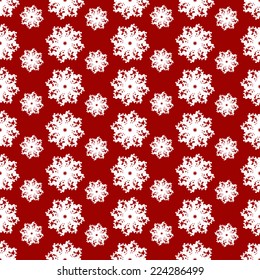 Elegant seamless pattern with hand drawn decorative snowflakes, design elements. Winter patterns for holiday invitations, greeting cards, scrapbooking, print, gift wrap, manufacturing.