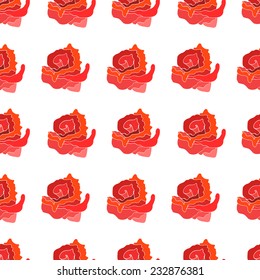 Elegant seamless pattern with hand drawn decorative red sea corals. Abstract pattern for invitations, greeting cards, scrapbooking, print, gift wrap, manufacturing. 