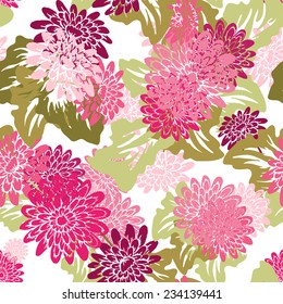 Elegante patrón sin fisuras con flores de gerbera decorativas dibujadas a mano, Elementos de diseño. Patrón floral para invitaciones de boda, tarjetas de felicitación, scrapbooking, impresión, envoltura de regalo, fabricación.