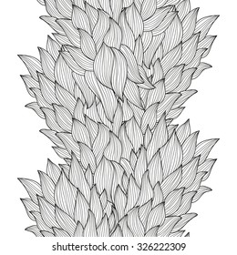 Elegant seamless pattern with hand drawn decorative leaves, design elements. Floral pattern for wedding invitations, greeting cards, scrapbooking, print, gift wrap, manufacturing.
