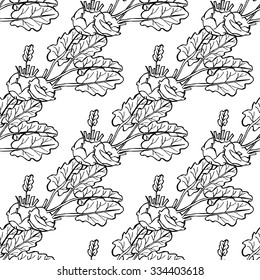 Elegant seamless pattern with hand drawn kohlrabi, design elements. Can be used for invitations, greeting cards, scrapbooking, print, gift wrap, manufacturing. Food background