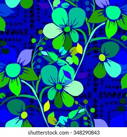 Elegant seamless pattern with hand drawn decorative flowers, design elements. Floral pattern for wedding invitations, greeting cards, scrapbooking, print, gift wrap, manufacturing.