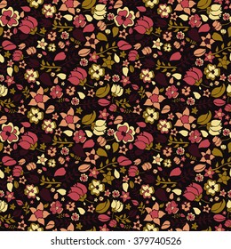 Elegant seamless pattern with hand drawn decorative flowers, design elements. Floral pattern for wedding invitations, greeting cards, scrapbooking, print, gift wrap, manufacturing.