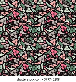 Elegant seamless pattern with hand drawn decorative lily flowers, design elements. Floral pattern for wedding invitations, greeting cards, scrapbooking, print, gift wrap, manufacturing.