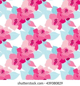 Elegant seamless pattern with hand drawn decorative gerbera flowers, design elements. Floral pattern for wedding invitations, greeting cards, scrapbooking, print, gift wrap, manufacturing.
