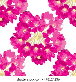 Elegant seamless pattern with hand drawn verbena flowers, design elements. Can be used for wedding invitations, greeting cards, scrapbooking, print, gift wrap, manufacturing. All elements are editable