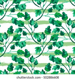 Elegant seamless pattern with hand drawn decorative leaves, design elements. Floral pattern for invitations, greeting cards, scrapbooking, print, gift wrap, manufacturing